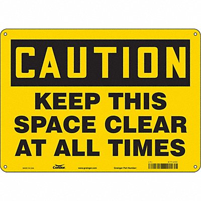 CONDOR 477J82 K1581 Safety Sign 10 in x 14 in Aluminum