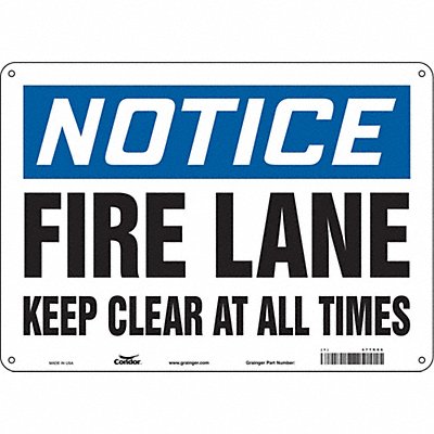 CONDOR 477K86 J6994 Safety Sign 10 in x 14 in Aluminum