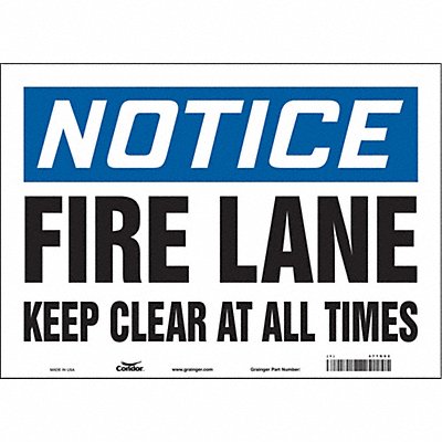 CONDOR 477K92 J6994 Safety Sign 10 in x 14 in Vinyl