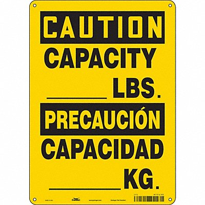CONDOR 477L35 Safety Sign 14 in x 10 in Vinyl