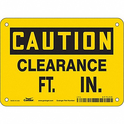 CONDOR 477L59 Safety Sign 5 in x 7 in Vinyl