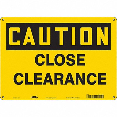 CONDOR 477L68 J6962 Safety Sign 10 in x 14 in Vinyl
