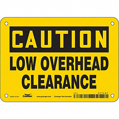 CONDOR 477L87 Safety Sign 5 inx7 in Vinyl