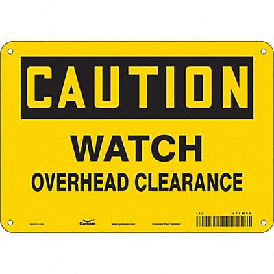 CONDOR 477M04 Safety Sign 7 in x 10 in Vinyl