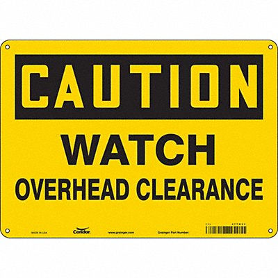CONDOR 477M05 Safety Sign 10 in x 14 in Vinyl