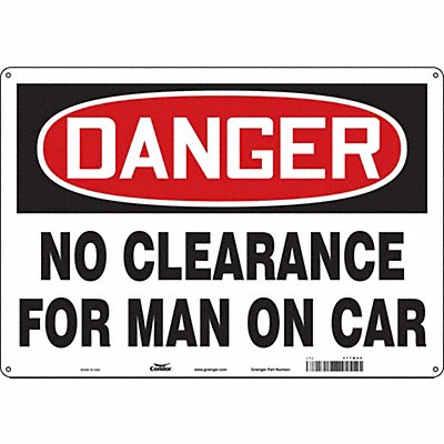 CONDOR 477M60 Safety Sign 14 inx20 in Polyethylene