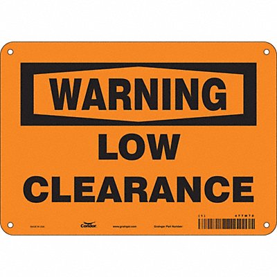 CONDOR 477M70 Traffic Sign 7 in x 10 in Aluminum