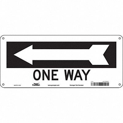 CONDOR 477P07 K1472 Safety Sign 6 1/2 in x 14 in Aluminum