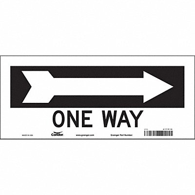 CONDOR 477P19 Safety Sign 6 1/2 in x 14 in Vinyl