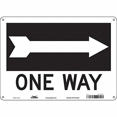 CONDOR 477P21 Safety Sign 10 in x 14 in Aluminum