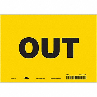 CONDOR 477P39 K1481 Safety Sign 7 in x 10 in Vinyl
