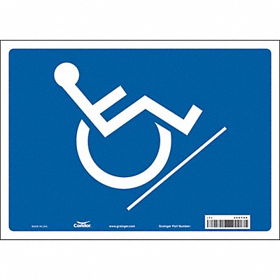 CONDOR 477T98 Safety Sign 10 inx14 in Vinyl