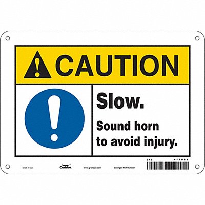 CONDOR 477U65 Safety Sign 7 inx10 in Polyethylene
