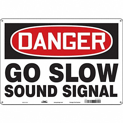CONDOR 477U94 Safety Sign 14 inx20 in Polyethylene