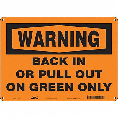 CONDOR 477V53 Safety Sign 10 inx14 in Aluminum