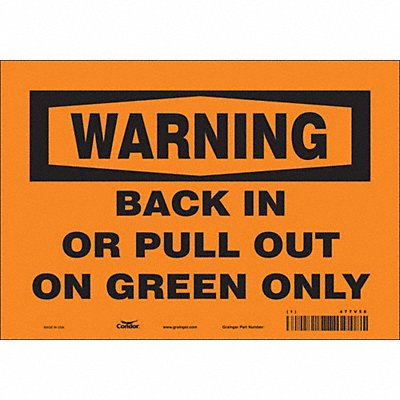 CONDOR 477V56 Safety Sign 7 inx10 in Vinyl