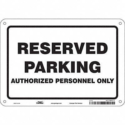 CONDOR 477W71 Reserved Parking Sign 7 x 10