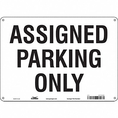 CONDOR 477Y35 Assigned Parking Sign White 10 x 14