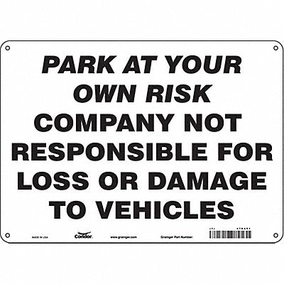 CONDOR 478A51 Theft Advisory Parking Sign 10 x 14