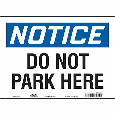 CONDOR 478C51 Safety Sign 10 inx14 in Vinyl