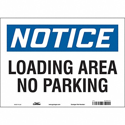 CONDOR 478C73 Safety Sign 10 inx14 in Vinyl