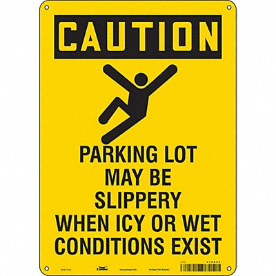 CONDOR 478D64 K1561 Safety Sign 14 inx10 in Aluminum
