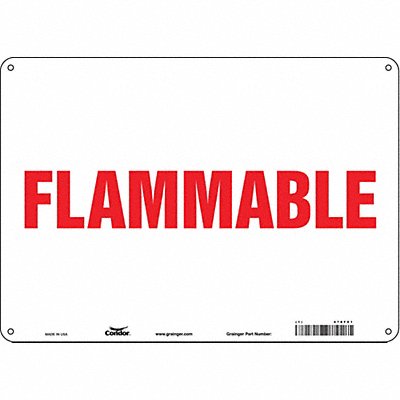 CONDOR 478F01 J9305 Safety Sign 10 inx14 in Aluminum