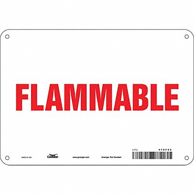 CONDOR 478F02 J9305 Safety Sign 7 inx10 in Polyethylene