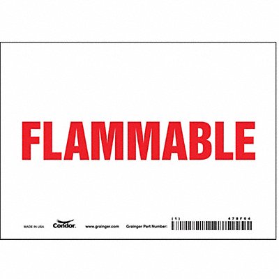 CONDOR 478F04 J9305 Safety Sign 5 inx7 in Vinyl