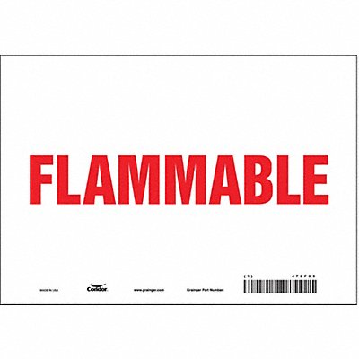 CONDOR 478F05 J9305 Safety Sign 7 inx10 in Vinyl