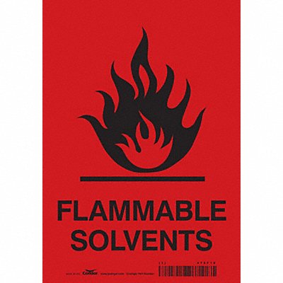 CONDOR 478F18 Safety Sign 10 inx7 in Vinyl
