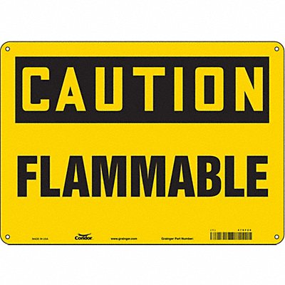 CONDOR 478F26 Safety Sign 10 inx14 in Aluminum
