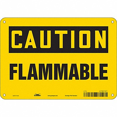 CONDOR 478F27 Safety Sign 7 inx10 in Polyethylene