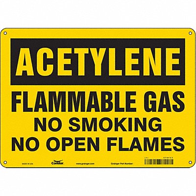 CONDOR 478F33 J9360 Safety Sign 10 in x 14 in Aluminum