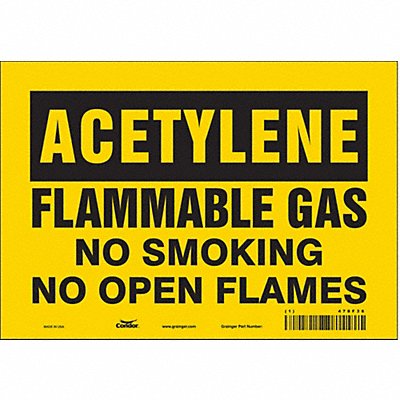CONDOR 478F36 J9360 Safety Sign 7 in x 10 in Vinyl