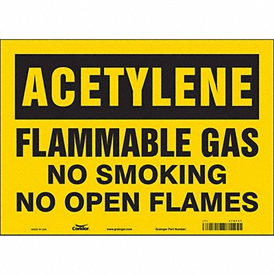CONDOR 478F37 J9360 Safety Sign 10 inx14 in Vinyl