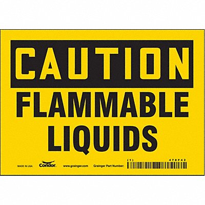 CONDOR 478F42 Safety Sign 5 inx7 in Vinyl