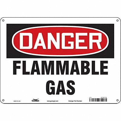 CONDOR 478F72 J6927 Safety Sign 10 inx14 in Aluminum