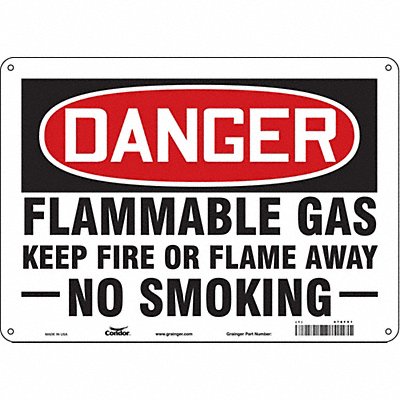 CONDOR 478F91 Safety Sign 10 inx14 in Polyethylene