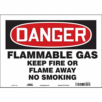 CONDOR 478G01 Safety Sign 10 inx14 in Vinyl