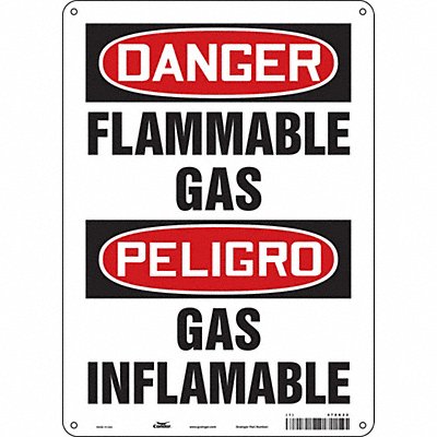 CONDOR 478G22 Safety Sign 14 in x 10 in Polyethylene