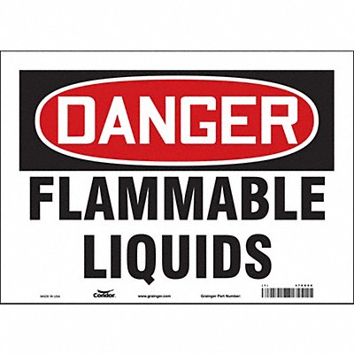 CONDOR 478G60 Safety Sign 10 inx14 in Vinyl