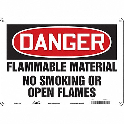 CONDOR 478H13 Safety Sign 10 in x 14 in Polyethylene