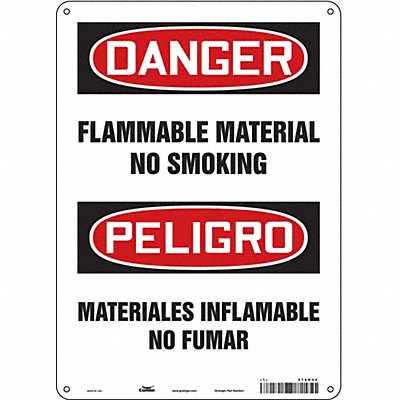 CONDOR 478H26 Safety Sign 14 in x 10 in Aluminum