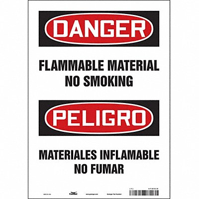 CONDOR 478H29 Safety Sign 14 inx10 in Vinyl