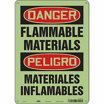 CONDOR 478H98 Safety Sign 14 in x 10 in Polyethylene