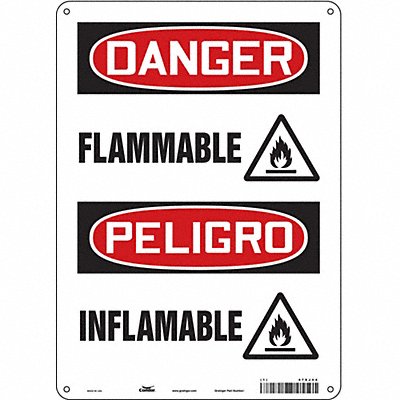 CONDOR 478J44 Safety Sign 14 in x 10 in Aluminum
