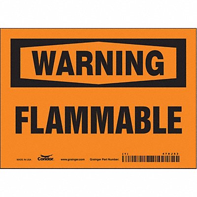 CONDOR 478J52 Safety Sign 5 inx7 in Vinyl