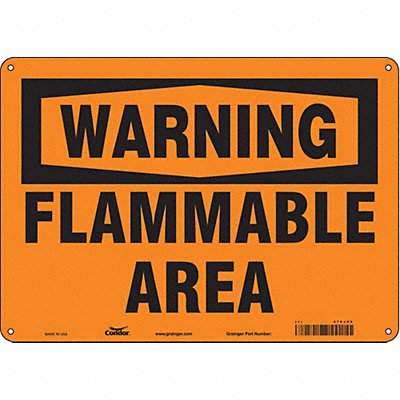 CONDOR 478J59 Safety Sign 10 in x 14 in Polyethylene