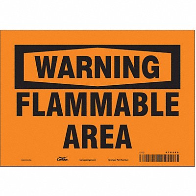 CONDOR 478J60 Safety Sign 7 in x 10 in Vinyl